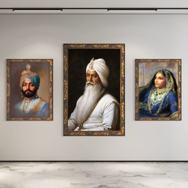 Premium Maharaja Ranjit Singh Family White - Image 3
