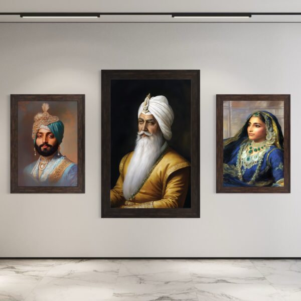 Premium Maharaja Ranjit Singh Family Yellow - Image 4