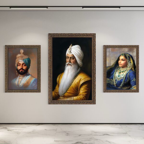 Premium Maharaja Ranjit Singh Family Yellow - Image 3