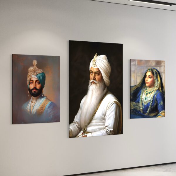 Premium Maharaja Ranjit Singh Family White - Image 5
