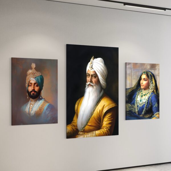 Premium Maharaja Ranjit Singh Family Yellow - Image 7